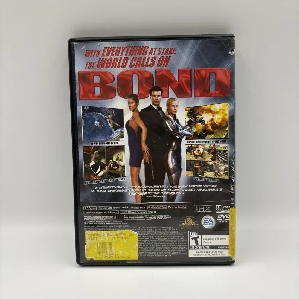 Vintage‎ James Bond 007 Everything Or Nothing PlayStation 2 PS2 Game EA NTSC-U/C